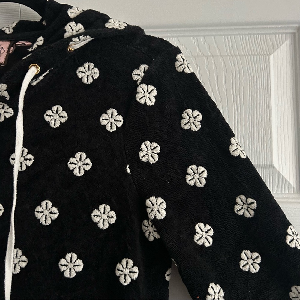 RARE Juicy Couture Y2K 2000s Floral Cotton Blend Drawstring Tracksuit. - Picture 4 of 12